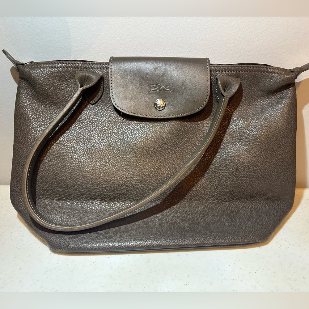 Leather Longchamp shoulder bag